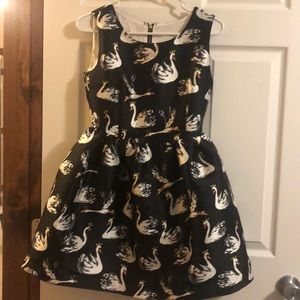 Swan Print Dress